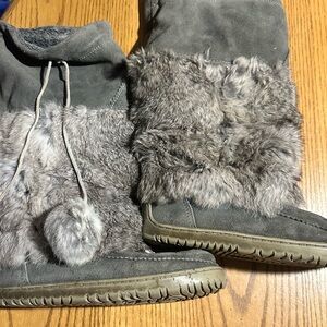 Gray Mukluk Boots